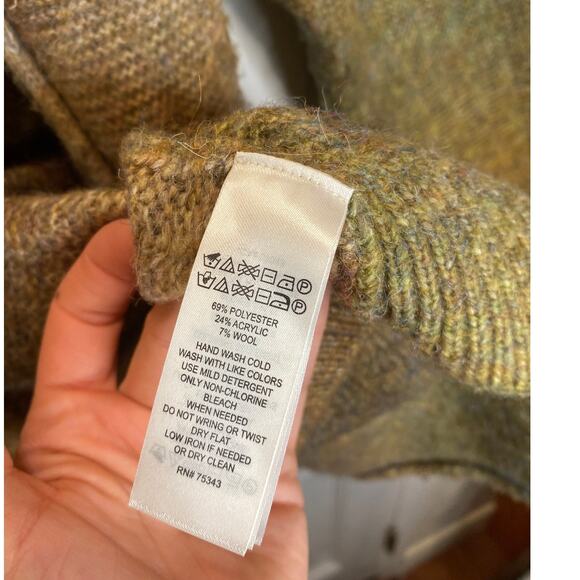 Beautiful Ombre Boho Christian Siriano Wool Neutral Rainbow Sweater Medium - Picture 8 of 8